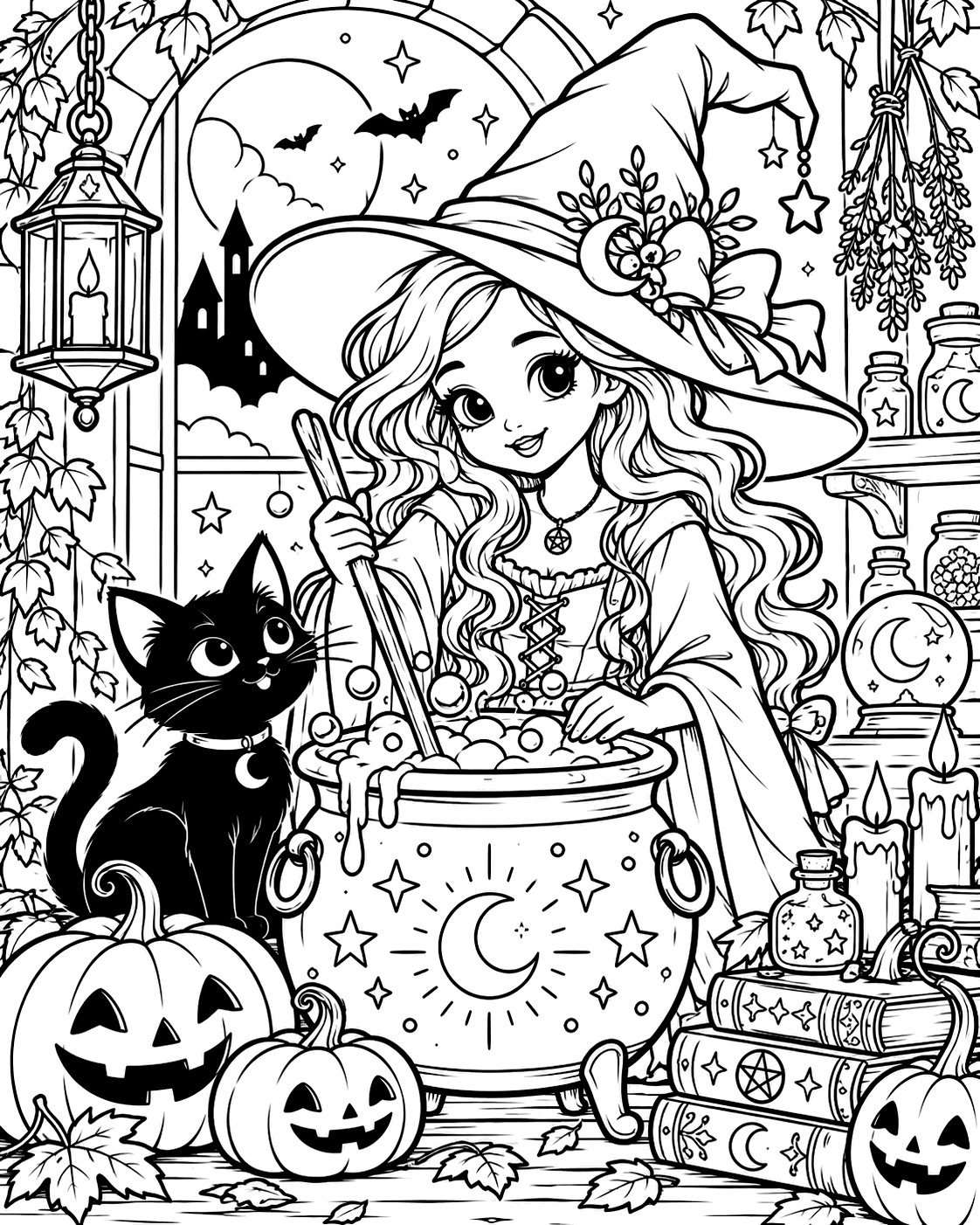Sorcière au chaudron